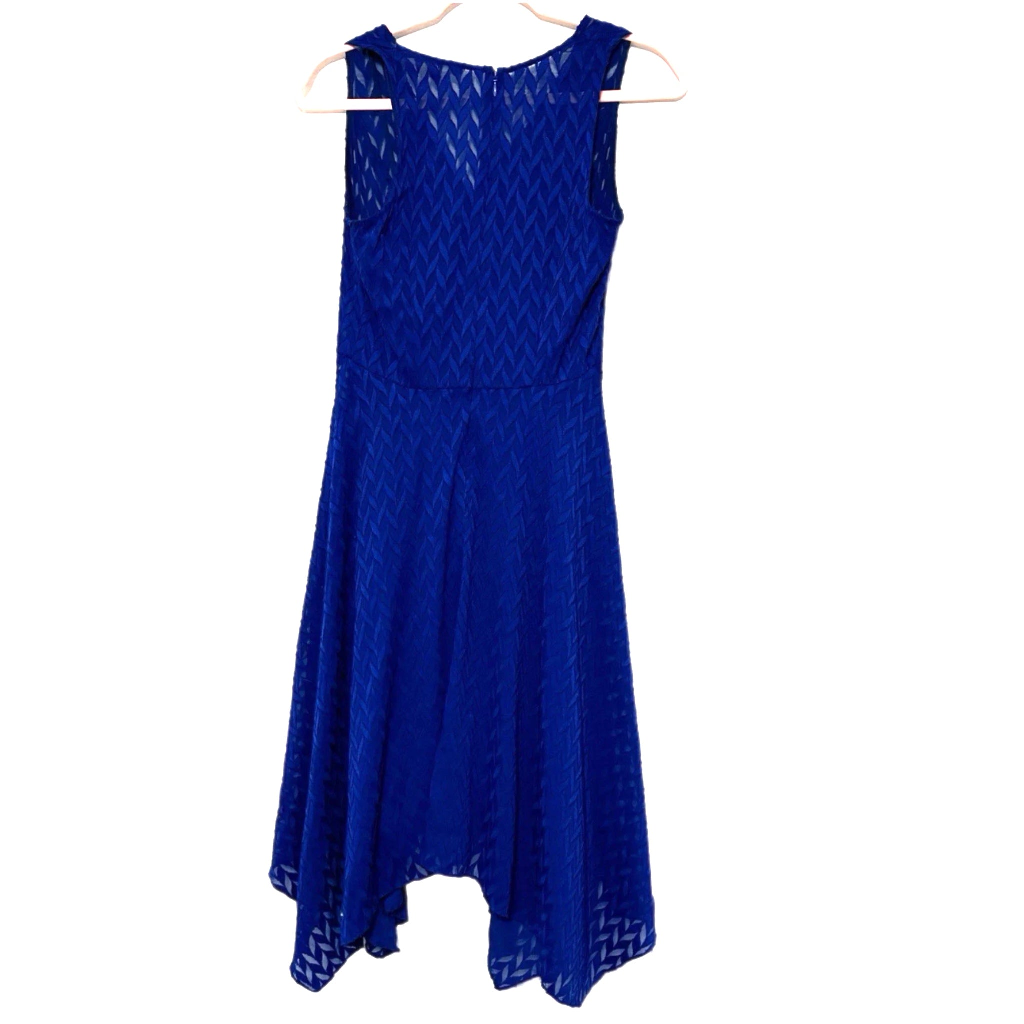 1 Shoshanna Emmy Cobalt Blue Midi Dress V-Neck Designer Classic Size 4 – MSRP $330