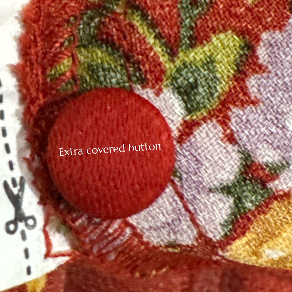 ZARA Romantic Floral Skirt Midi Covered Buttons Bohemian Chic Autumn Rust Sz S