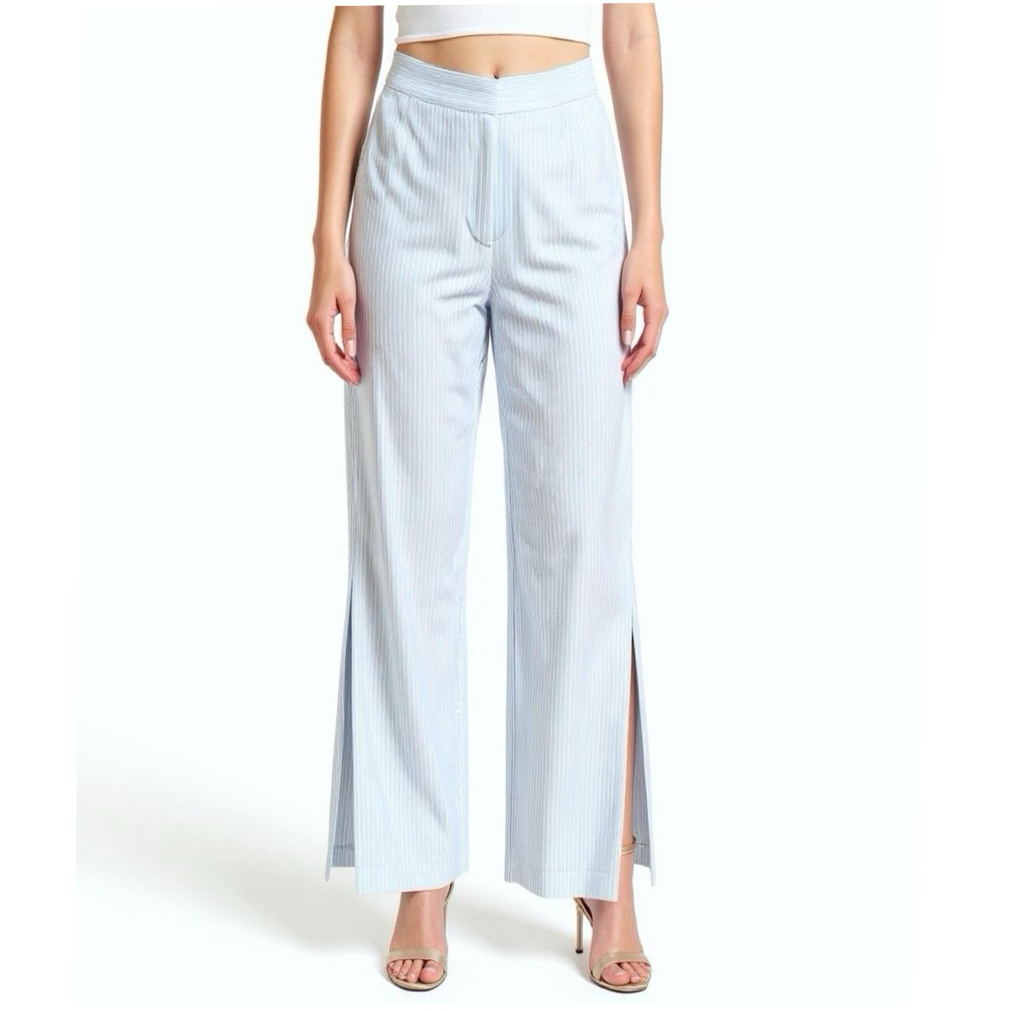 Habitual Wide Leg Slit Hem Pants NWT Coastal Chic Womens Sz 10 MSRP $129