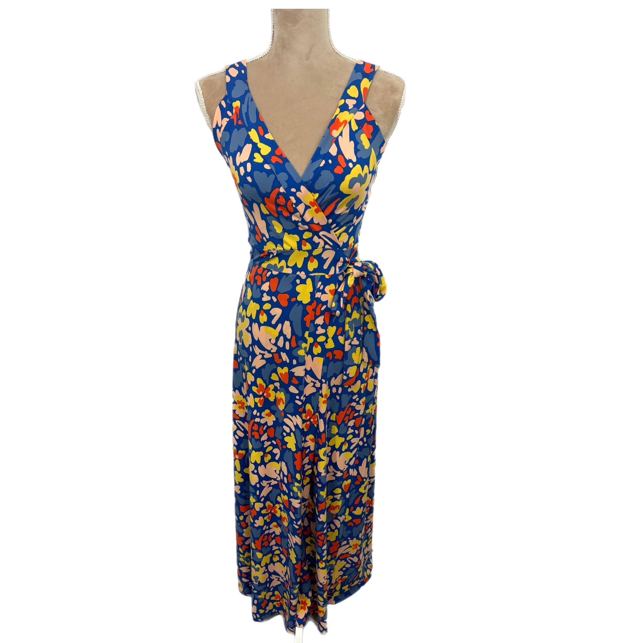 STITCH FIX 41 Hawthorne Faux Maxi Dress Blue Multi Sz Small
