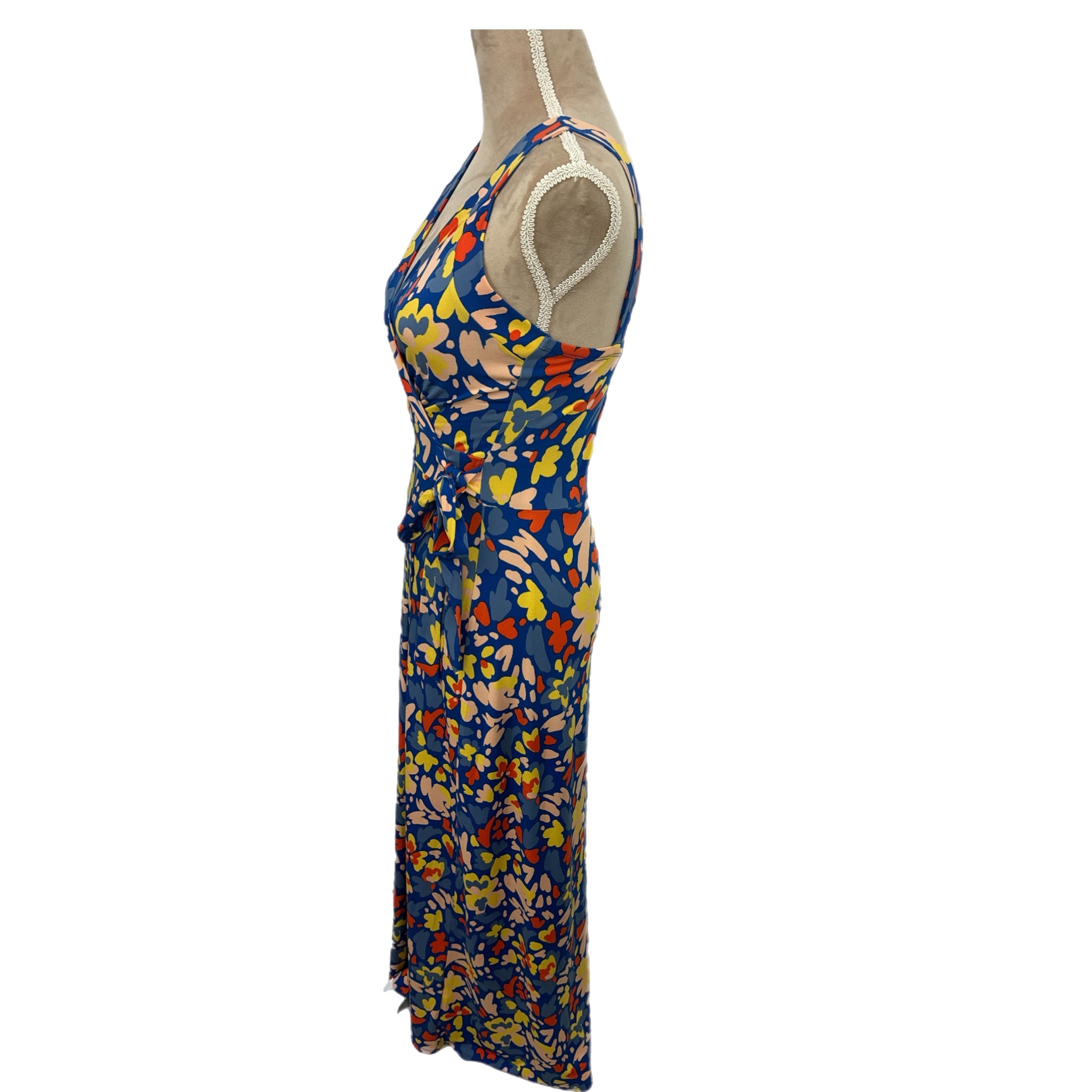 STITCH FIX 41 Hawthorne Faux Maxi Dress Blue Multi Sz Small