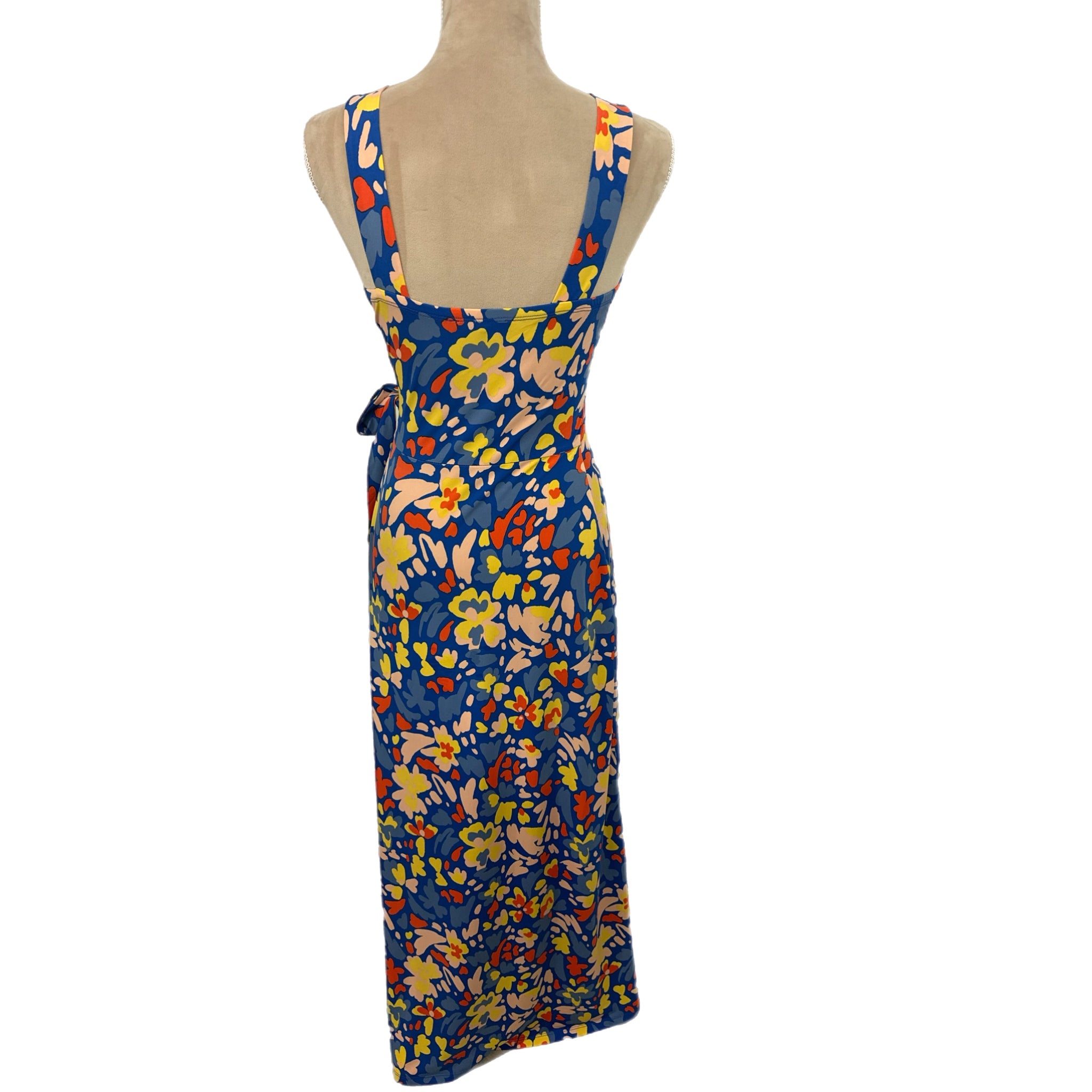 STITCH FIX 41 Hawthorne Faux Maxi Dress Blue Multi Sz Small