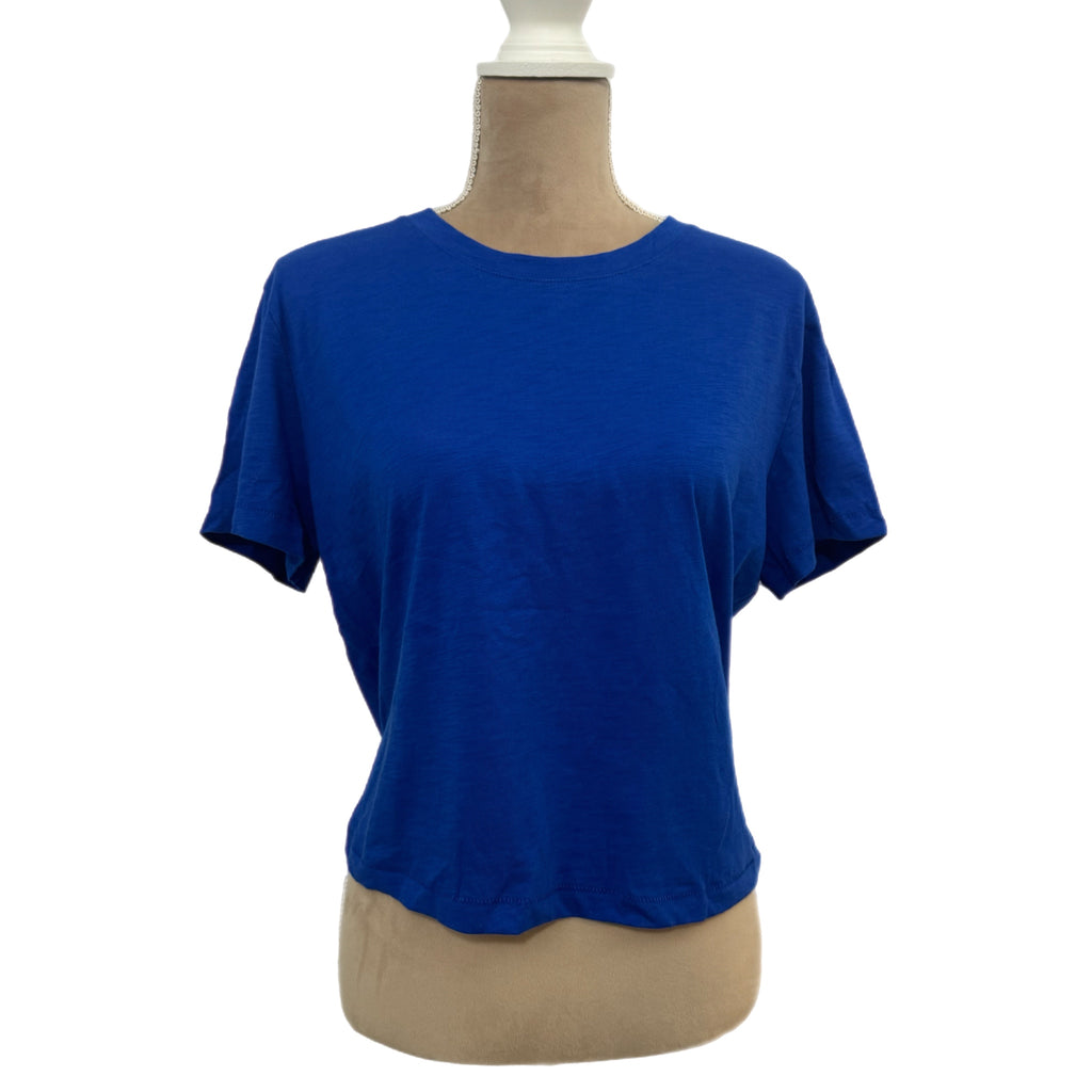 MADEWELL Women’s Slub Tee Shirt Sz M Blue NWT $35 Pima Cotton Short Sleeve Crew