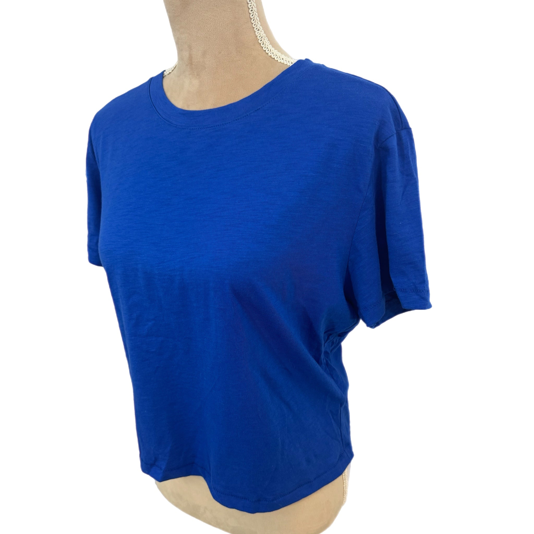 MADEWELL Women’s Slub Tee Shirt Sz M Blue NWT $35 Pima Cotton Short Sleeve Crew