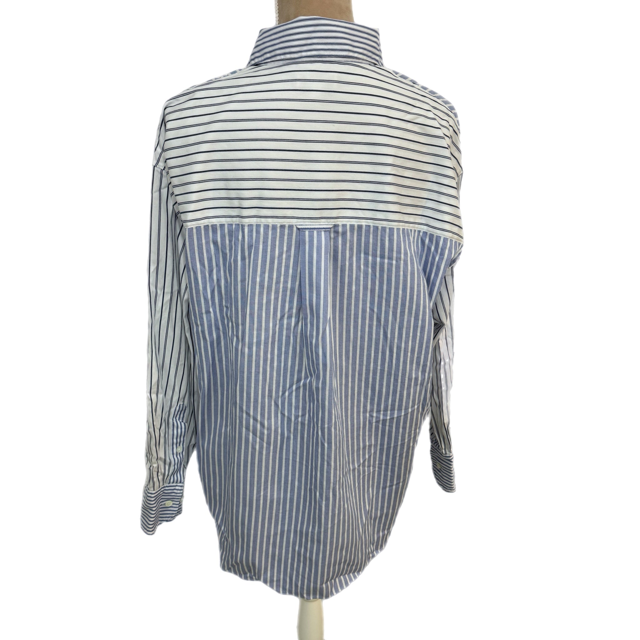 MADEWELL Signature Oversized Blouse Button Up Shirt Preppy Women’s Top Sz M New