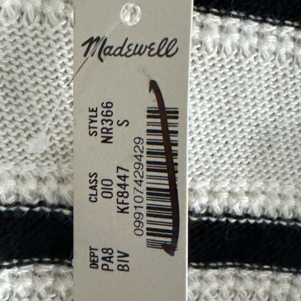 MADEWELL Maumau Polo Women’s Sz Small Striped Oversized Knit Preppy Chic Top NWT