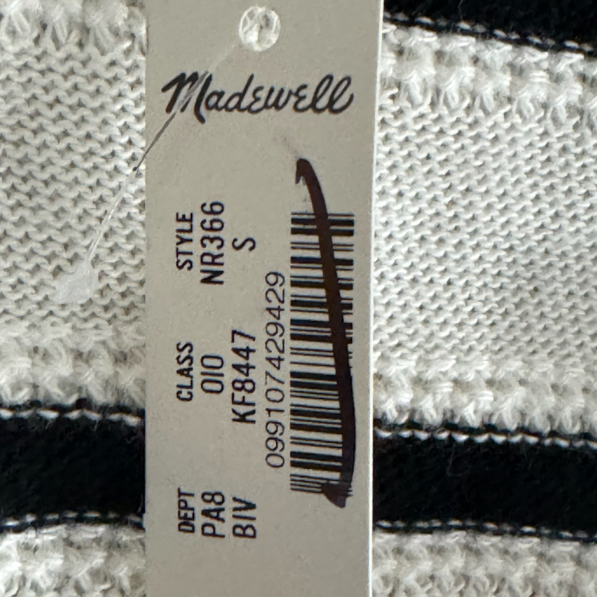 MADEWELL Maumau Polo Women’s Sz Small Striped Oversized Knit Preppy Chic Top NWT