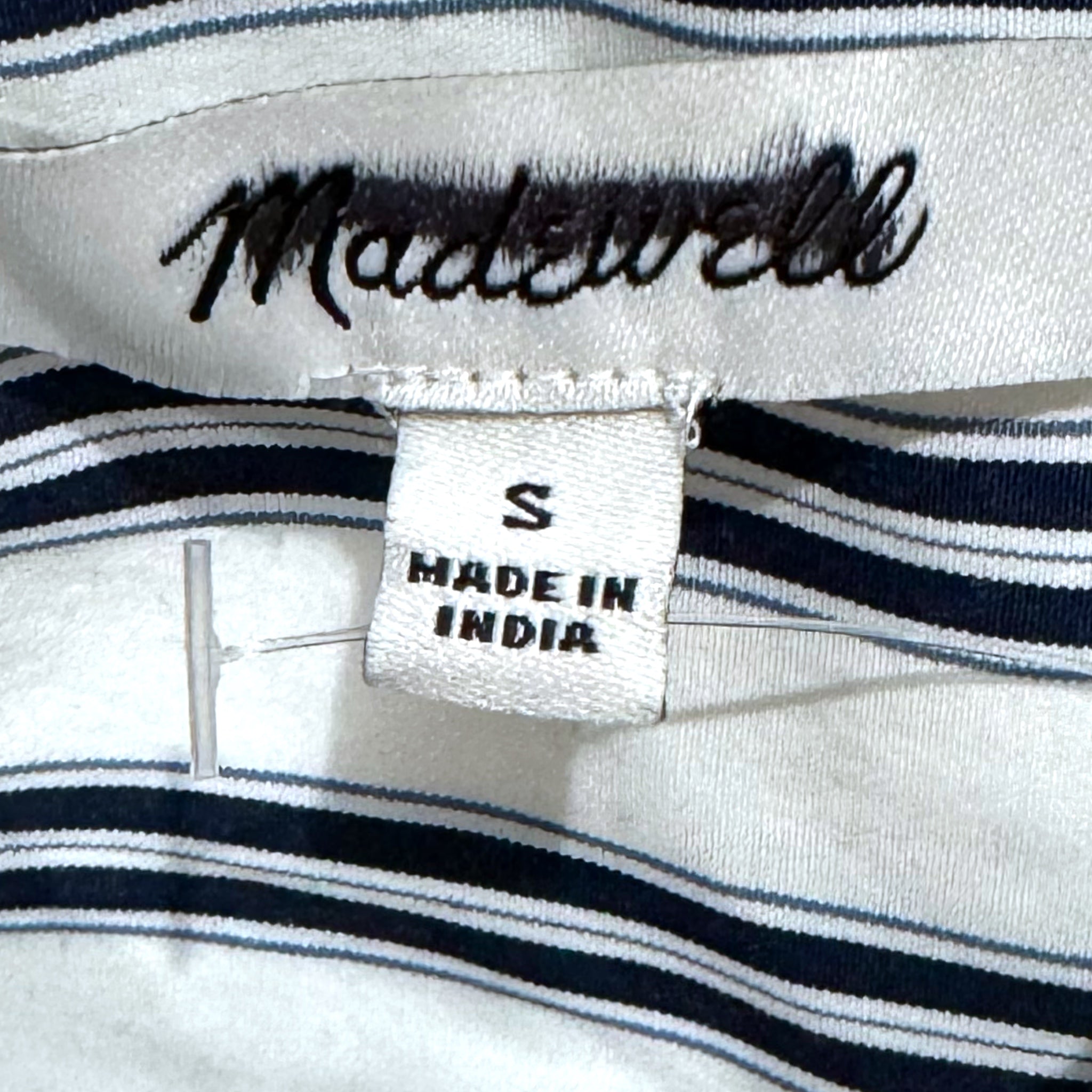 Madewell Straight-Hem Shirt Womens Sz S Oversized Boxy Striped Cotton Poplin New