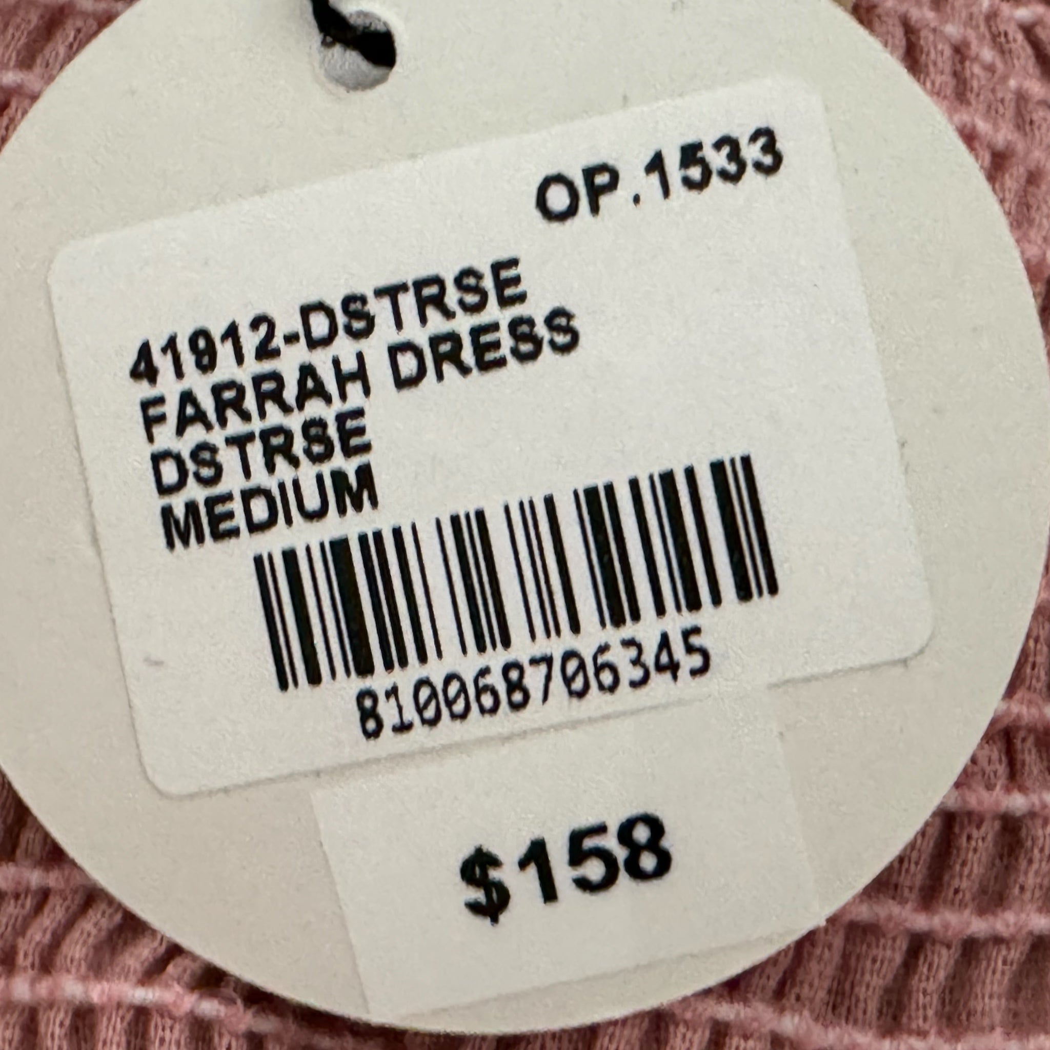 Peixoto Farrah Dress Womens Sz M Rose Pink Crochet Strap Tie Front MSRP $160 New