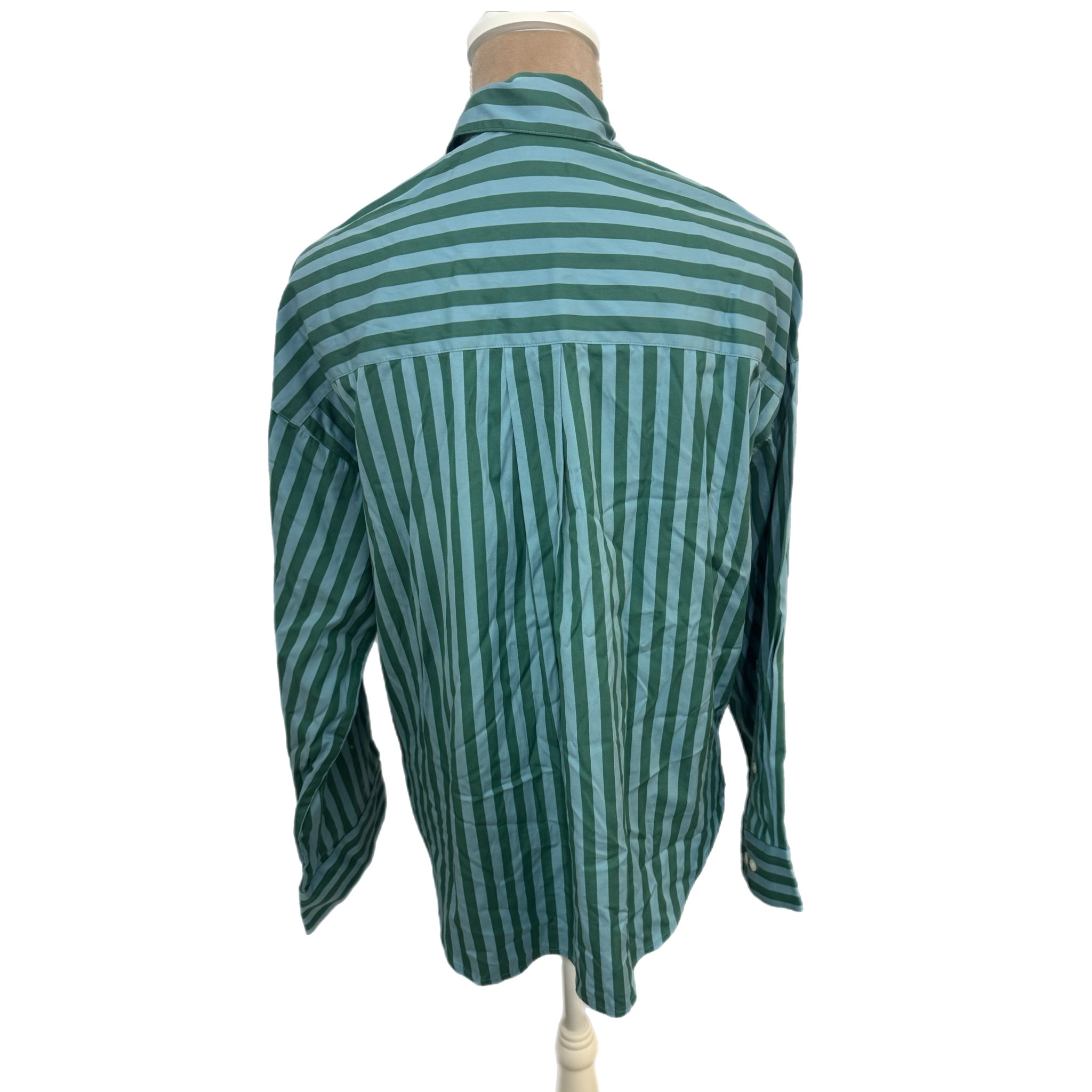 Madewell Striped Preppy Poplin Oversized Shirt XS/S Boxy Button Down Blouse New